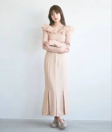 코코딜 하이웨스트 플리츠 디자인 머메이드 스커트