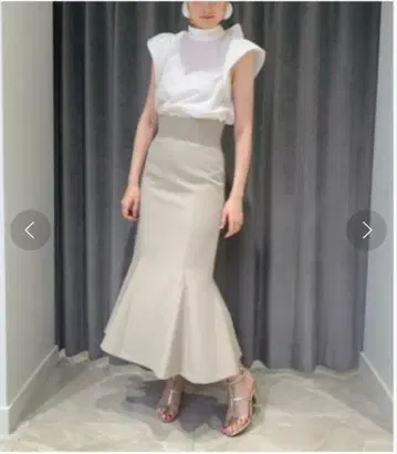 새상품급 셀포드 머메이드 롱 스커트 38 베이지 일본제 워셔블