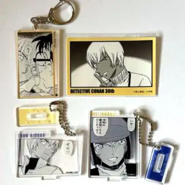 봉입 미사용 새상품 코난전 아무로 토오루 아크링 키링&스티커 4세트