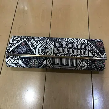 클러치백 레트로 프린트 쇼와 레트로 미사용