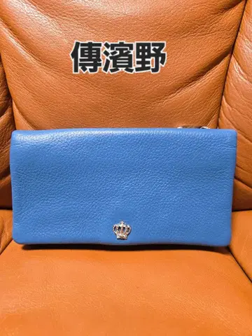 덴하마노() 이단 장지갑 류프카 왕관 스마트폰 지갑 터콰이즈