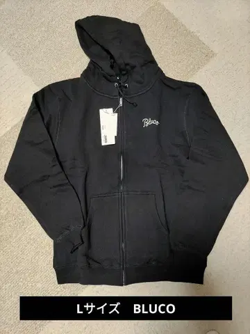 L 사이즈 부루코 BLUCO 지퍼 후드티 블랙 새상품 택 포함