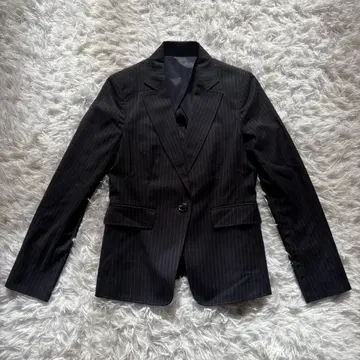 LAUTREAMONT 여성용 테일러드 자켓 M 스트라이프 신축성