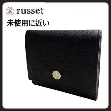 미사용에 가까운 컨디션 최상 russte 접이식 지갑 가죽 백 블랙
