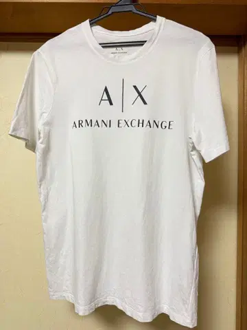 Armani Exchange 로고 T셔츠 화이트
