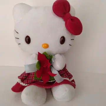 산리오 헬로키티 포인세티아 봉제 인형 [레어] [레트로]