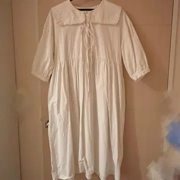 merry jenny 카라 부착 화이트 셔츠 원피스