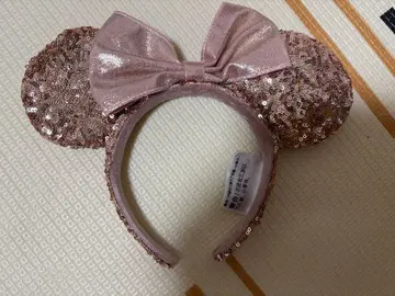 미니 머리띠 핑크 스팽글
