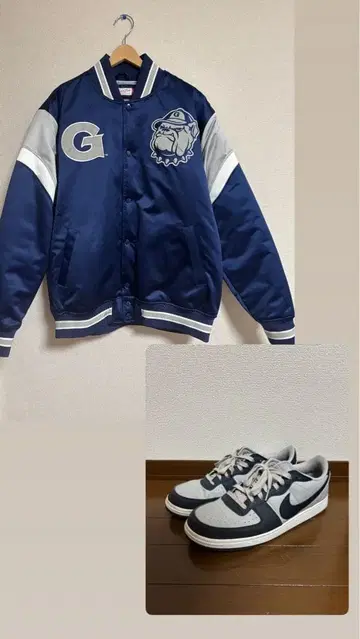 미첼앤네스 헤비 웨이트 새틴 자켓 조지타운 신발 세트