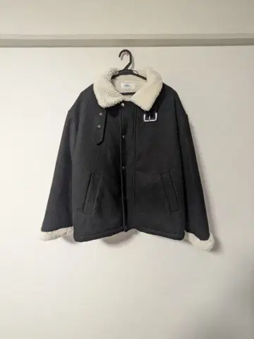 Loose/루스 오버 멜톤/합성 피혁 보아 블루종