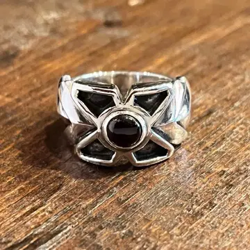 Sterling 실버 925 반지 Red Garnet