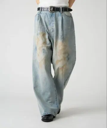 kutir ASSORTED TUCK BAGGY DENIM PANTS