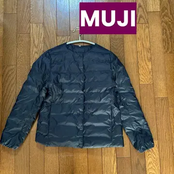 무인양품 muji 라이트 다운 다운 자켓 노카라 S 사이즈 네이비