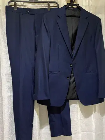 네이비 정장 세트 싱글 브레스