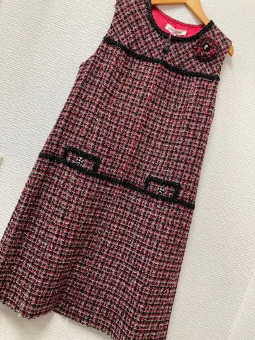 슈퍼 뷰티 트위드 집업 오버롤 스커트