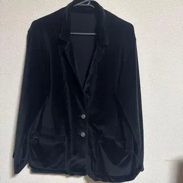 벨벳 블랙 테일러드 자켓