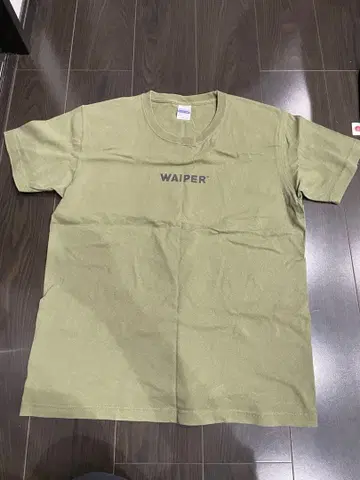 WAIPER 로고 T셔츠 L 사이즈 올리브 그린
