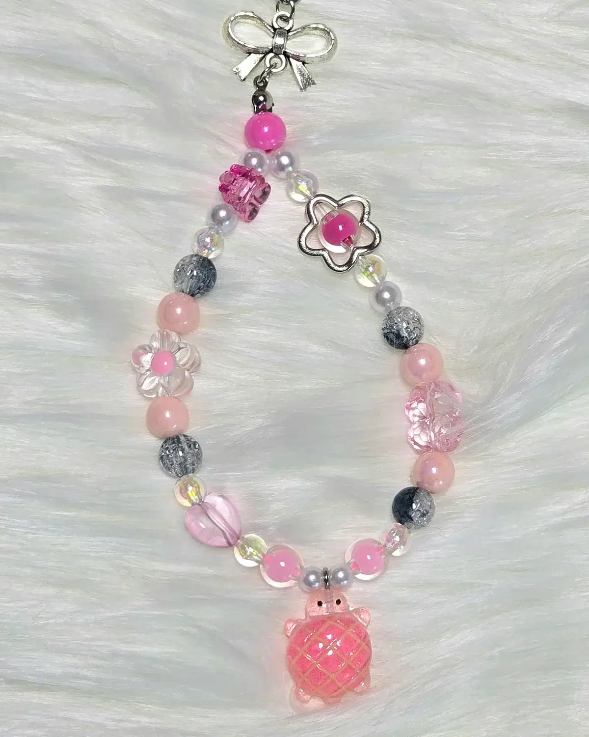 Ring Turtle Bead Keychain :):