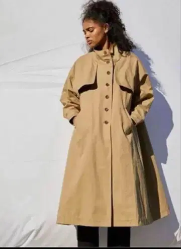 이사 세일 [CAVEZA ROSSO] 바이컬러 스탠드 카라 코트