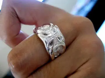 니오 조각 [ 갤럭시 아이언 크로스 반지 ] 핸드메이드 44