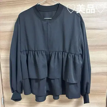 JAYRO 자이로 아우터 점퍼 프릴 페플럼 블랙 새상품급