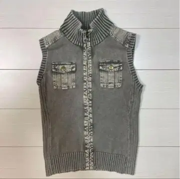 00s archive 베스트 기믹 니트 지퍼 y2k 그런지