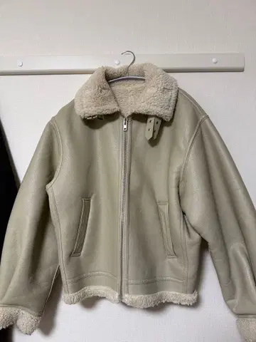 SLY 가죽 플라이트 자켓 무스탕 자켓