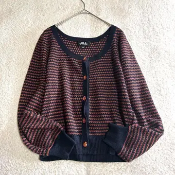 JILLSTUART 가디건 비쥬 버튼 울 혼방 프리 사이즈