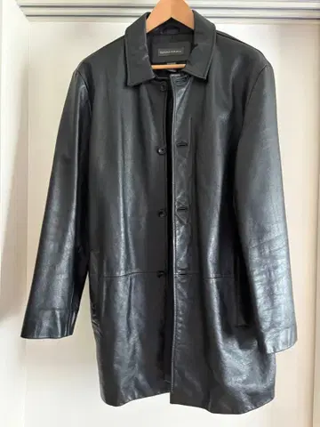 바나나리퍼블릭 가죽 카 코트