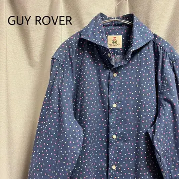 GUY ROVER 가이 로버 도트 무늬 셔츠 네이비 호리즌탈 이탈리아