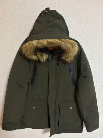 [ 새상품급 ] Schott 샷 다운 자켓 퍼 포함 카키