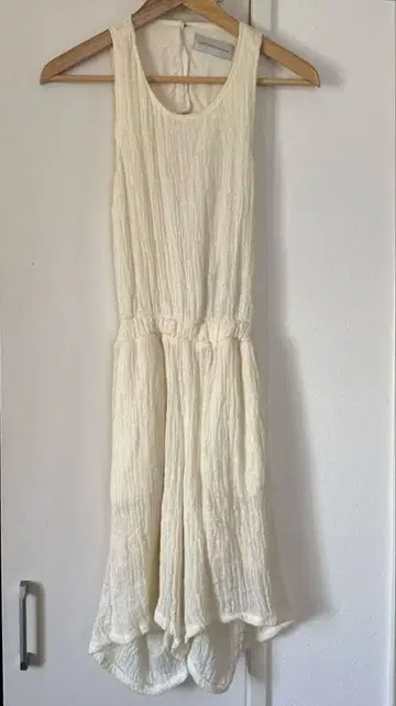 아이보리 린넨 소재 올인원 백 트임