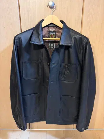 Schott HUF 블랙 가죽 자켓 M