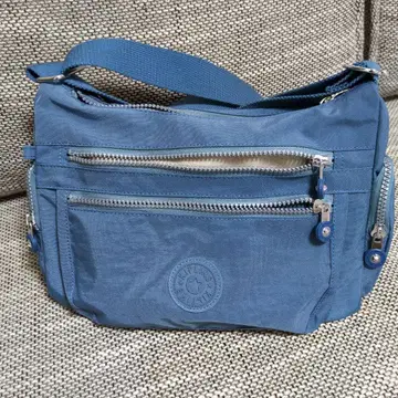 키플링 블루 숄더백 더블 지퍼