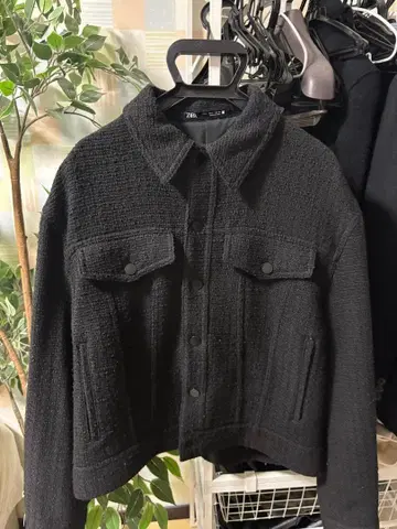 ZARA 블랙 트위드 자켓