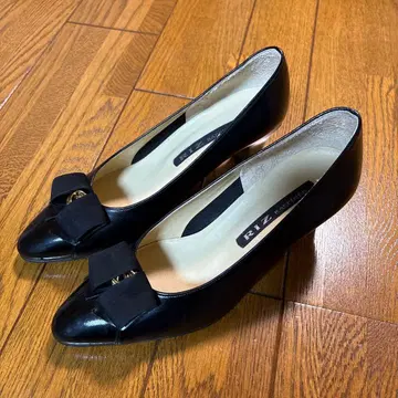 Riz Raffinee 펌프스 23cm 블랙 리본 하이힐