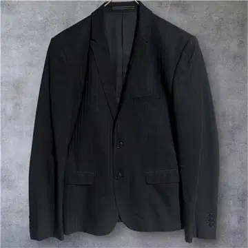 블랙바렛 수트 자켓 테일러드 스트라이프 블랙 닐바렛