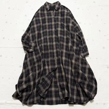 스픽 앤 스팬 셔츠 원피스 A라인 체크 프리 사이즈