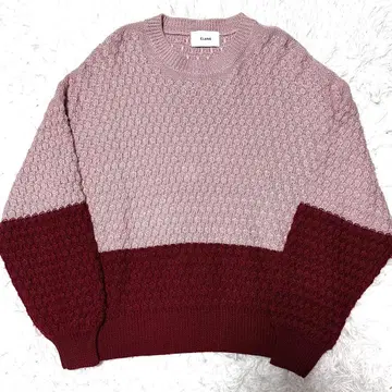 CLANE 코디네이트 컬러 니트 바이컬러 2