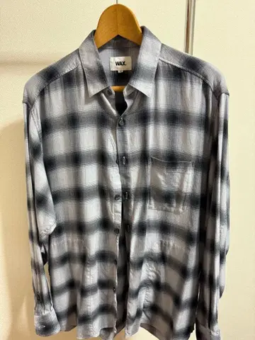 WAX 체크 무늬 긴팔 셔츠