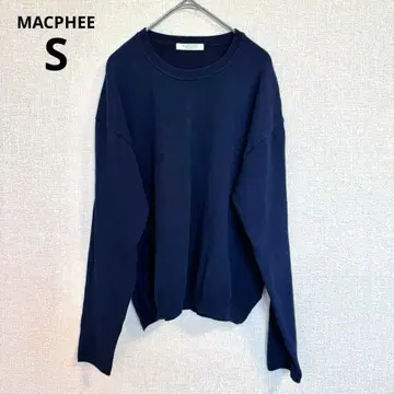 [ 맥피 ] 긴팔 니트 예쁜 캐주얼 심플 코튼 100 네이비