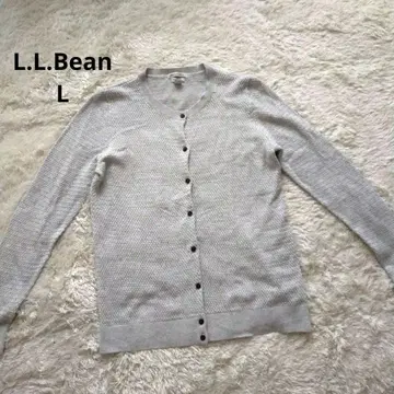 L.L.Bean 엘엘빈 수피마 코튼 그레이 가디건 L