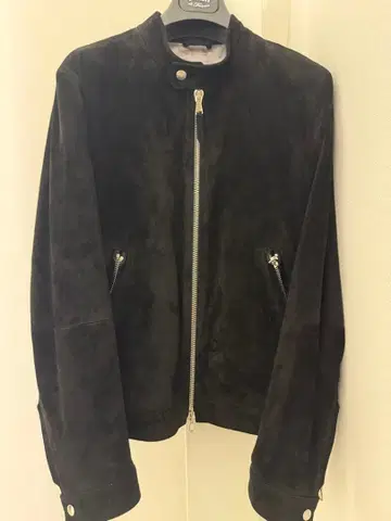 스웨이드 싱글 라이더 자켓 블랙