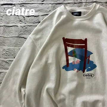 ciatre 극장 그래픽 프린트 맨투맨 XL 화이트