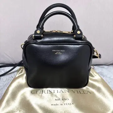 크리스찬 빌라 2way 스퀘어 백 미니 보스턴 백 블랙