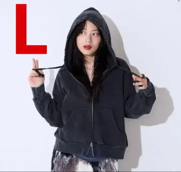 지나시스 Fade 컬러 ZIP 후디 블랙 L 사이즈