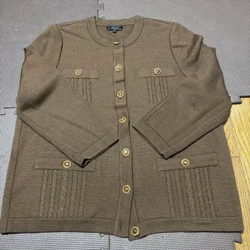 [레리안] Leilian 캐시미어, 실크 가디건 13+ 브라운