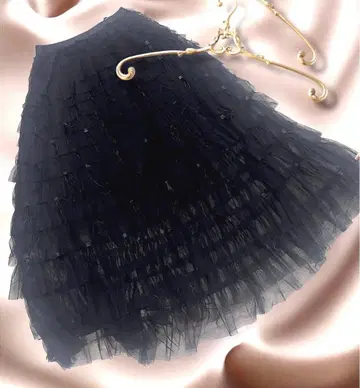 샤샤 스커트 블랙