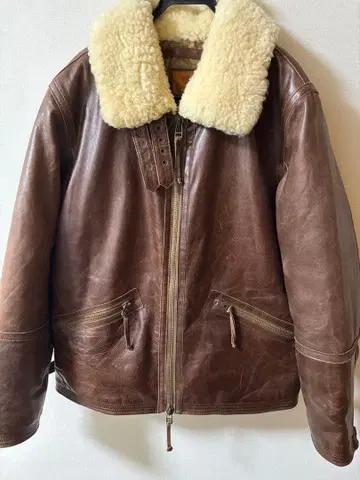Eddie Bauer 가죽 다운 B-3 자켓 브라운 사이즈:L
