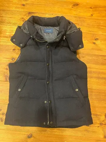 UNION STATION 후드 부착 다운 베스트 다크 네이비 남성용 비기